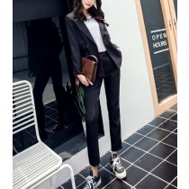 【預購】韓風率性感西裝外套+長褲套裝～２色 （XS~XL）